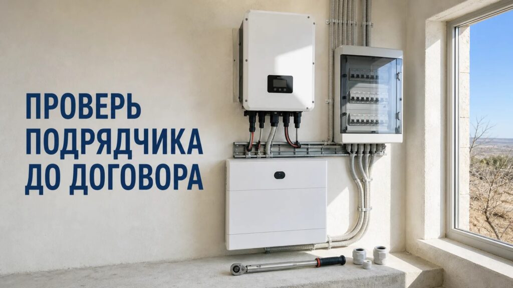 Как выбрать исполнителя и принять монтаж солнечной станции или резервного питания: вопросы подрядчику до договора