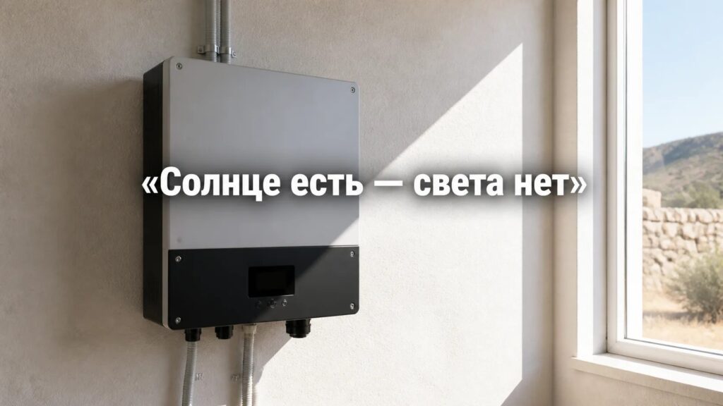 Почему сетевая солнечная станция не работает при отключении света — и что нужно, чтобы дом оставался с электричеством