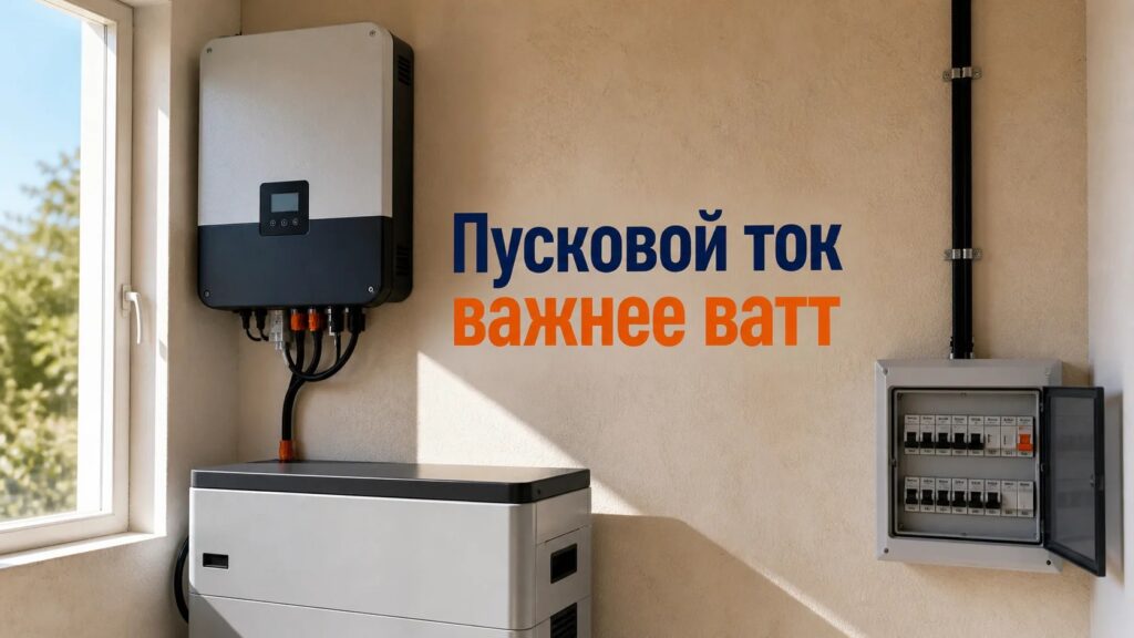 Пусковые токи: почему насос или холодильник нагружает резервное питание сильнее, чем кажется