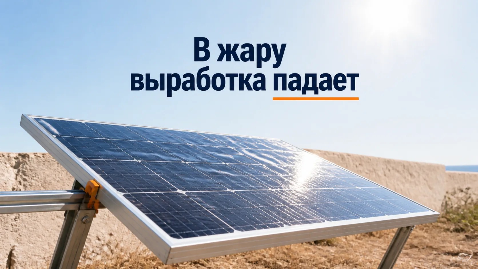 Солнечные панели в жару: почему выработка падает и что важно знать владельцу